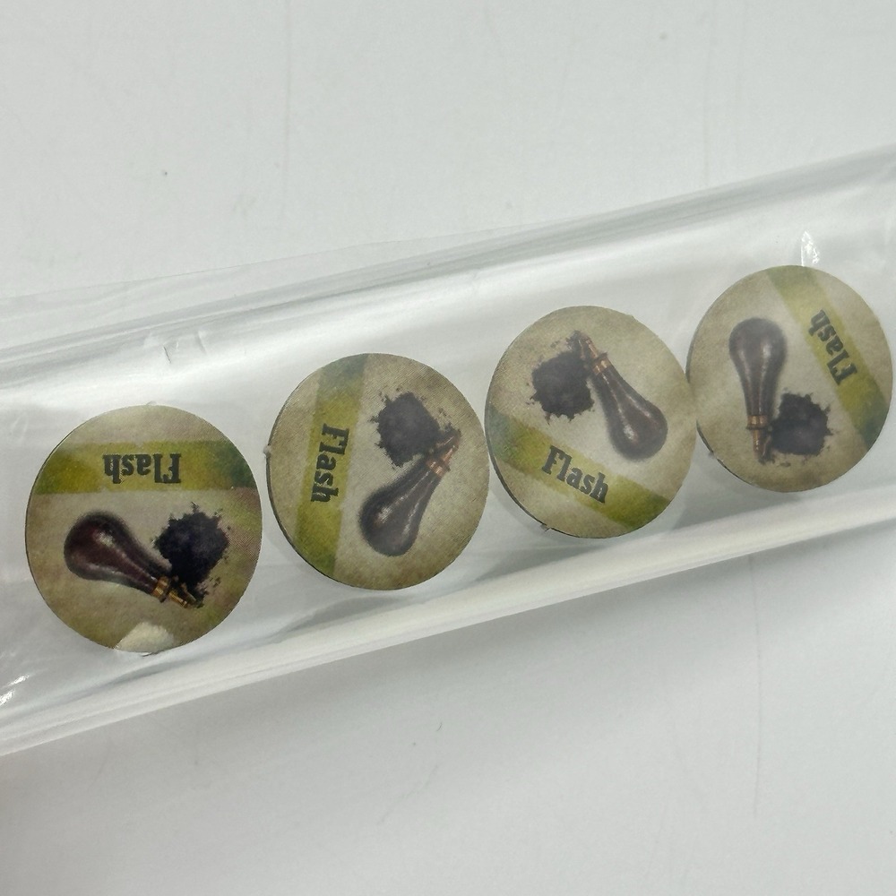 Shadows of Brimstone City of Ancients Flash Powder Tokens Complete Set of 4